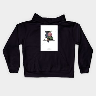 Botanical Alphabet A Kids Hoodie